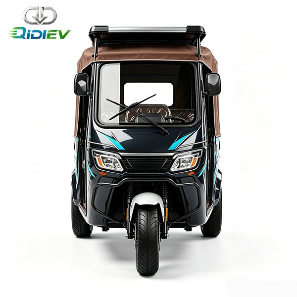 Electric-passenger-tuk-tuk-with-leather-canopy-and-luggage-rack,-2-4-person,-black-3