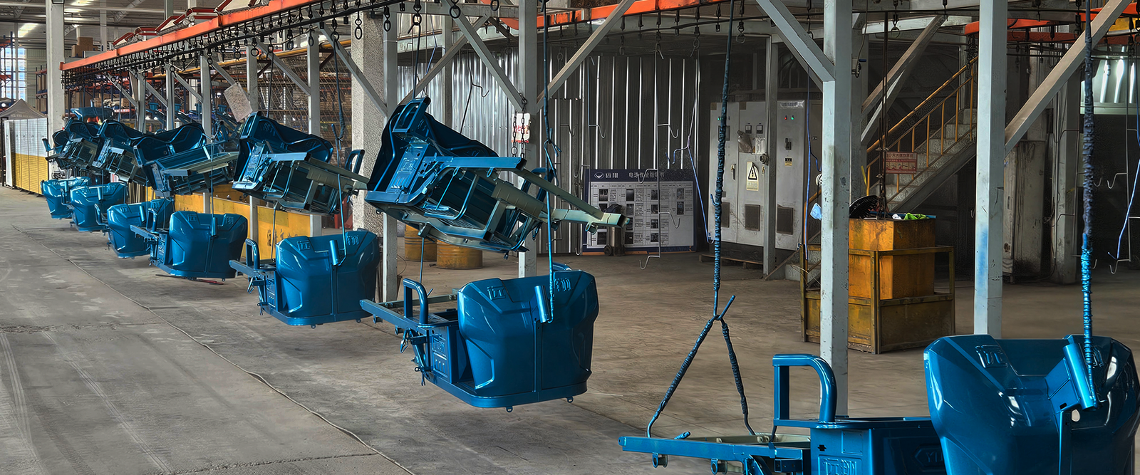 The-third-step-in-electric-tricycle-production-Painting—specifically,-electrocoating