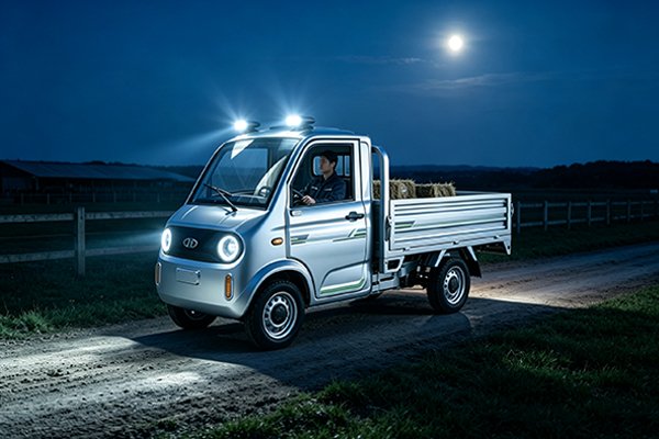 QIDI Nio-Mini electric four-wheel mini truck, 1500-2000W motor, 3100x1200x1700mm compact size, 380kg curb weight, lead-acid/lithium optional, for narrow street urban delivery and campus logistics